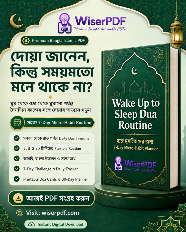 ঘুম থেকে ওঠা থেকে ঘুমানো পর্যন্ত দুয়া পড়ার অভ্যাস গড়ে তুলুন